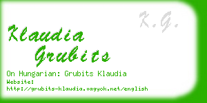 klaudia grubits business card